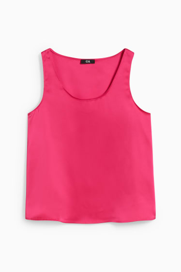 Femmes - Top en satin - rose