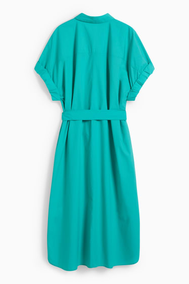 Femmes - Robe-chemisier - vert clair