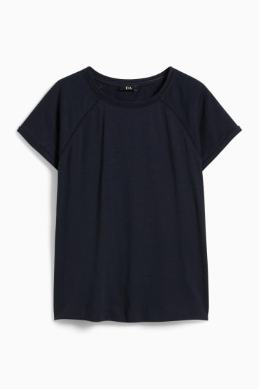 Dames - T-shirt - donkerblauw