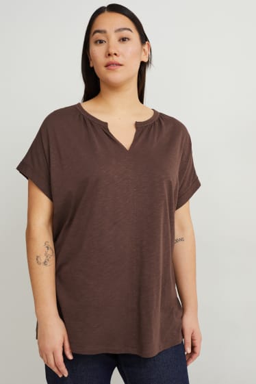 Mujer - Camiseta - marrón oscuro