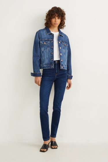 Dámské - Slim jeans - high waist - tvarující džíny - LYCRA® - džíny - modré