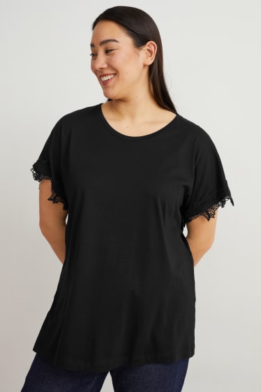 Dames - T-shirt - zwart