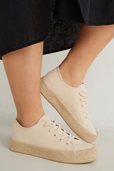 Dames - Espadrille-sneakers - beige