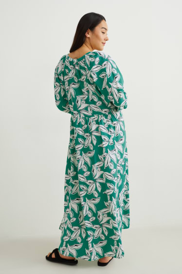 Mujer - Vestido - mezcla de lino - verde