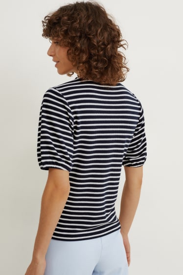 Donna - T-shirt - a righe - nero / bianco