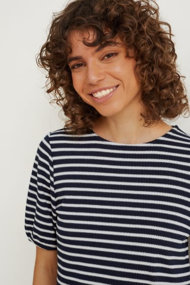 Donna - T-shirt - a righe - nero / bianco