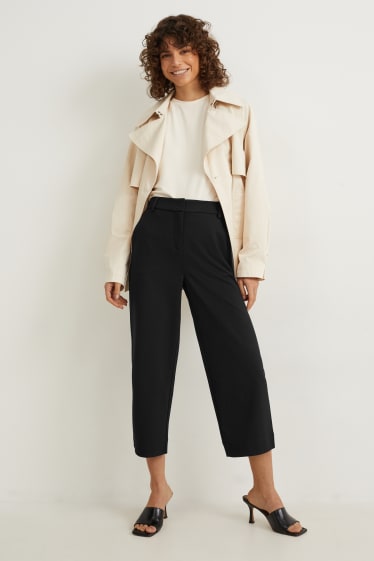 Femmes - Jupe-culotte - high waist - coupe droite - noir