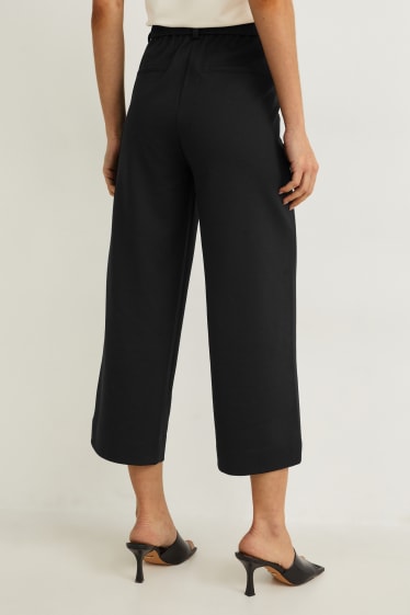 Femmes - Jupe-culotte - high waist - coupe droite - noir