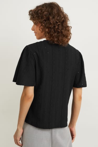 Dames - T-shirt - zwart