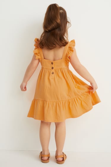 Children Girls - Dress - orange