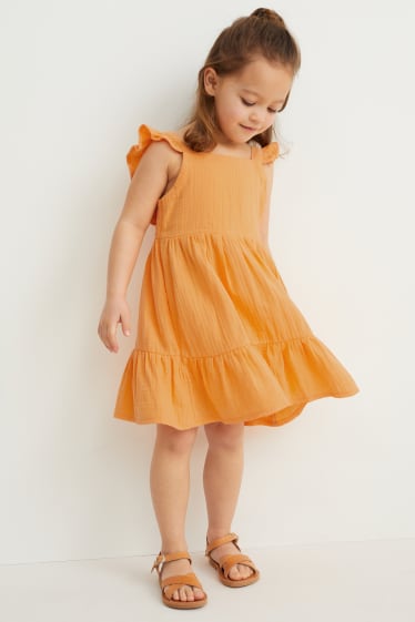 Children Girls - Dress - orange