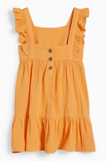 Children Girls - Dress - orange