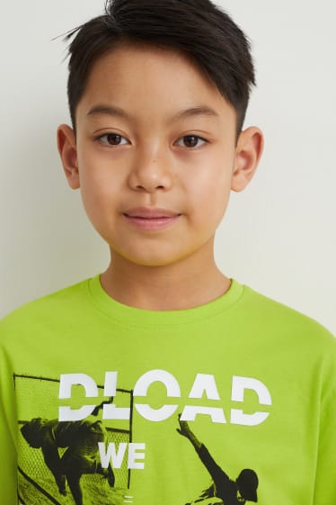 Kinder Jungen - Kurzarmshirt - hellgrün