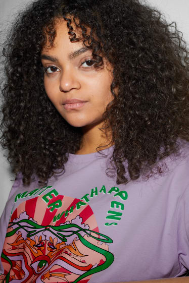 Damen - CLOCKHOUSE - T-Shirt - hellviolett