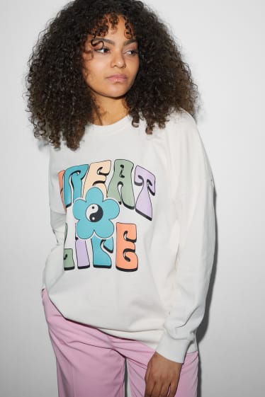 Ados & jeunes adultes - CLOCKHOUSE - sweat-shirt - blanc crème