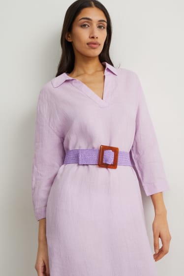 Dona - Cinturó de palla - violeta clar