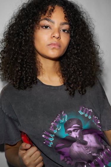 Femei - Tricou - 2Pac - negru