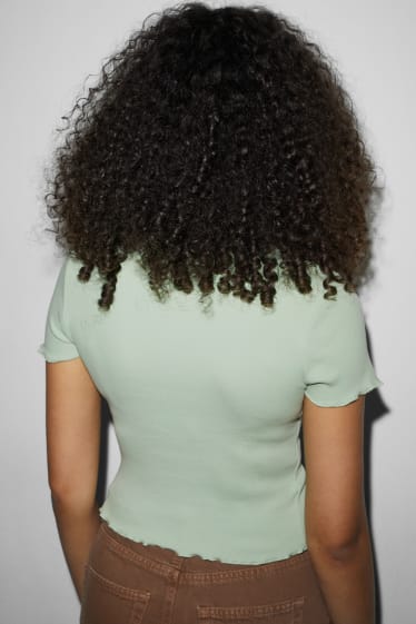 Donna - CLOCKHOUSE - t-shirt dal taglio corto - verde menta