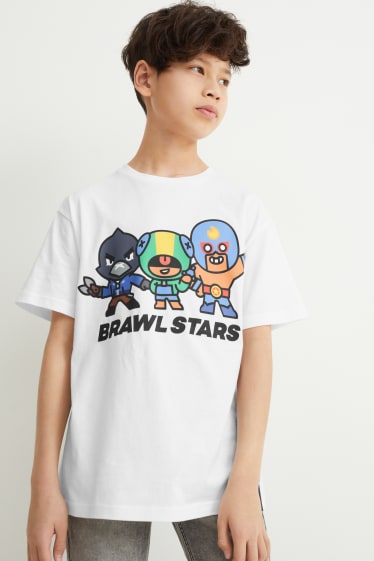 Dzieci - Brawl Stars - koszulka z krótkim rękawem - biały