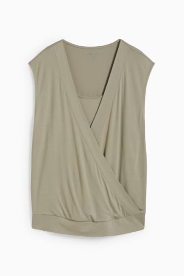 Donna - Top per allattamento - verde chiaro