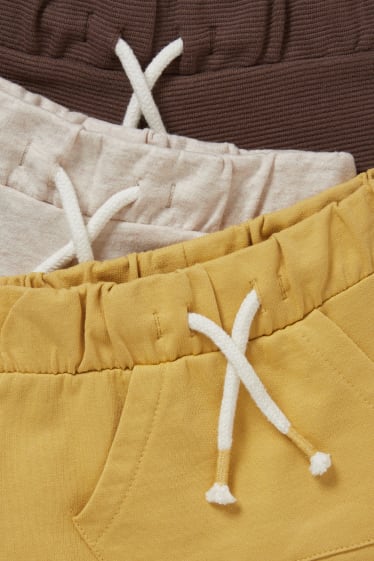 Bebeluși - Multipack 3 perechi - pantaloni scurți bebeluși - galben