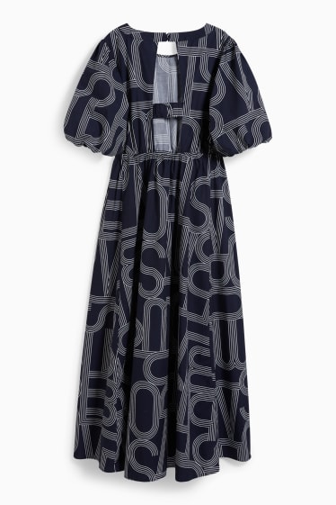 Femmes - Robe fit & flare - à motif - bleu foncé