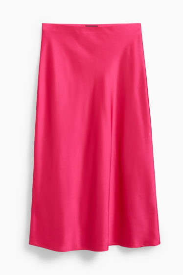 Women - Satin skirt - pink