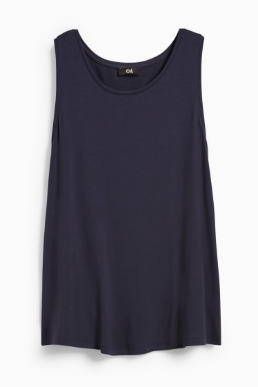 Donna - Top basic - blu scuro