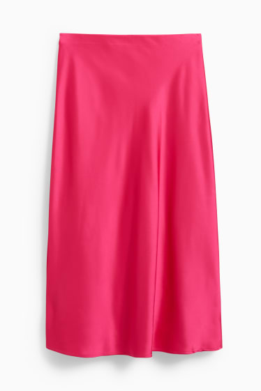 Women - Satin skirt - pink