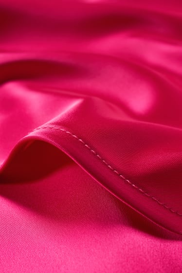 Donna - Gonna in raso - fucsia