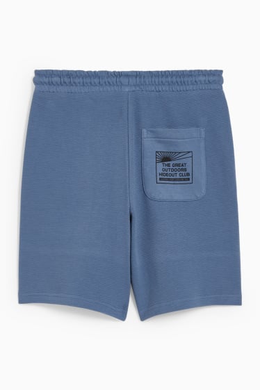 Kinderen - Sweatshort - blauw