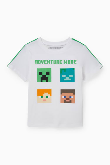 Dzieci - Minecraft - koszulka z krótkim rękawem - biały