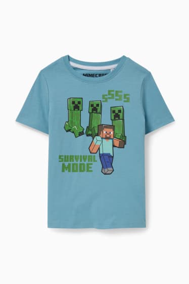 Copii - Minecraft - tricou cu mânecă scurtă - albastru