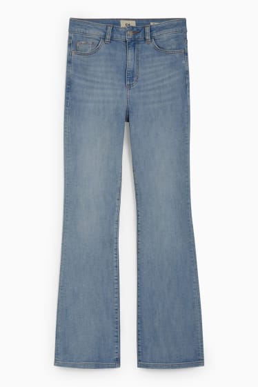 Damen - Bootcut Jeans - High Waist - helljeansblau