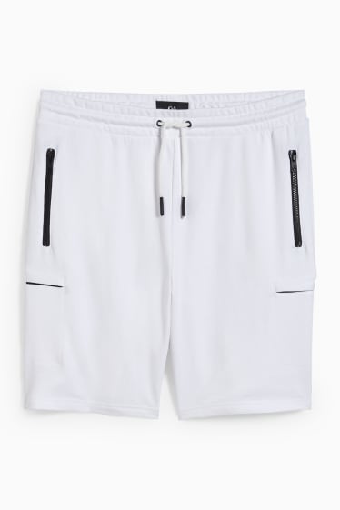 Uomo - Shorts in felpa - bianco