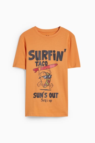 Copii - Tricou cu mânecă scurtă - portocaliu