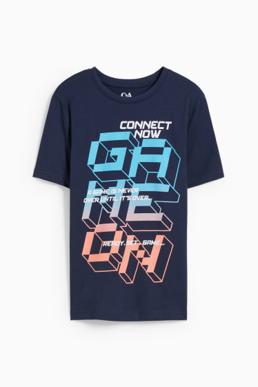 Kinder Jungen - Kurzarmshirt - dunkelblau