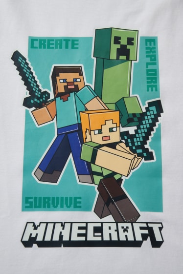 Enfants garçons - Lot de 2 - Minecraft - T-shirts - vert
