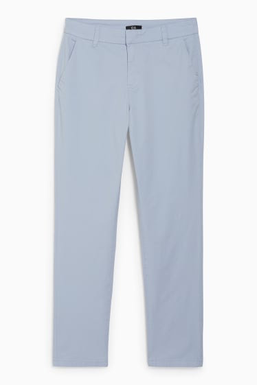 Women - Chinos - mid-rise waist - light blue