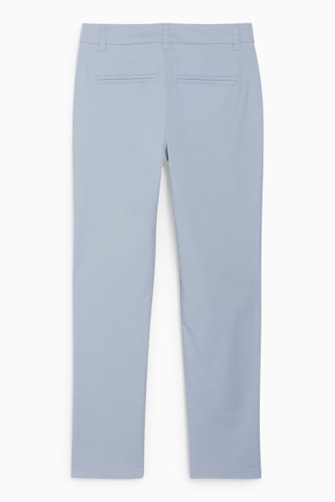 Women - Chinos - mid-rise waist - light blue