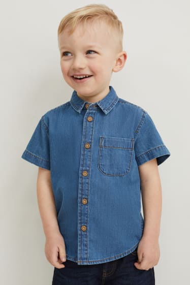 Kinder Buben - Hemd - blau