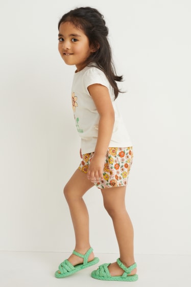 Bambini - Shorts - a fiori - bianco crema