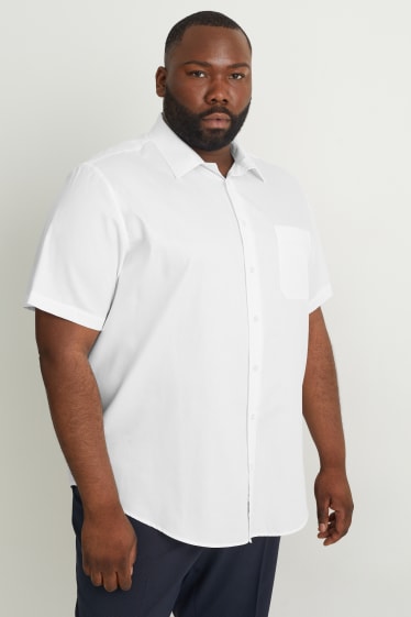 Hombre - Camisa - regular fit - kent - de planchado fácil - blanco