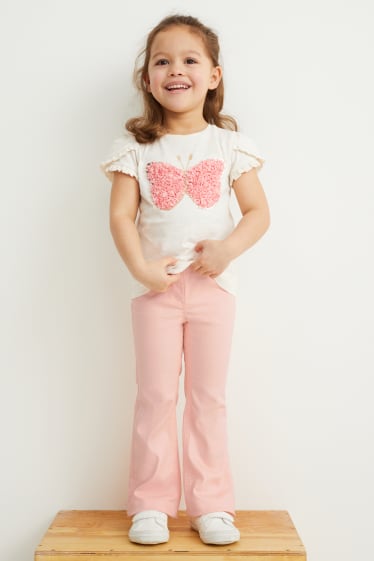 Kinderen - Broek - flared - LYCRA® - roze