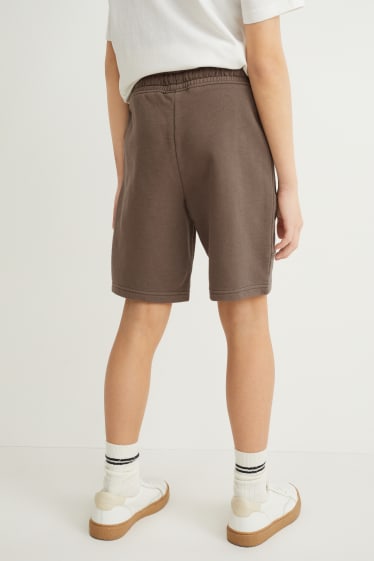 Bambini - Shorts in felpa - beige