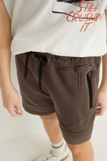 Children Boys - Sweat shorts - beige