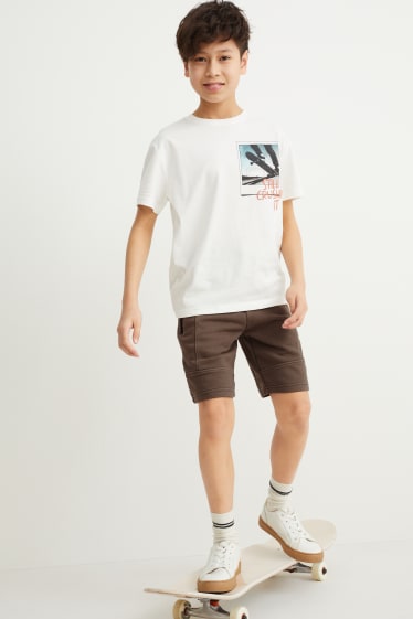 Children Boys - Sweat shorts - beige