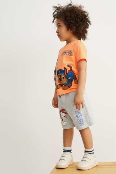 Kinderen - PAW Patrol - set - 2 T-shirts en shorts - 3-delig - wit