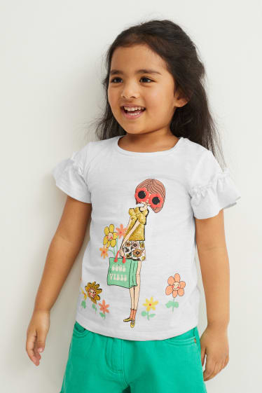 Bambine - T-shirt - bianco crema