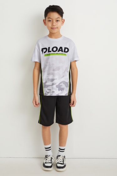 Kinder Jungen - Set - Kurzarmshirt und Shorts - 2 teilig - weiss